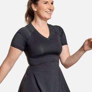 Tommie Copper V- neck shoulder A-line shirt